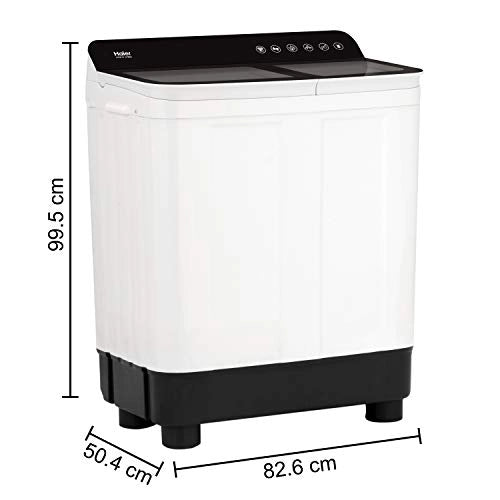 Haier 8.2 Kg Semi-Automatic Top Loading Washing Machine (HTW82-178BK, Black)