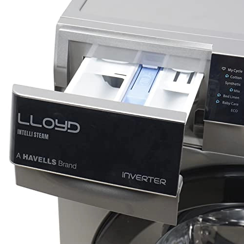 Lloyd 7.0 kg Fully Automatic Front Load Washing Machine (GLWMF70DK1, Dark Inox)
