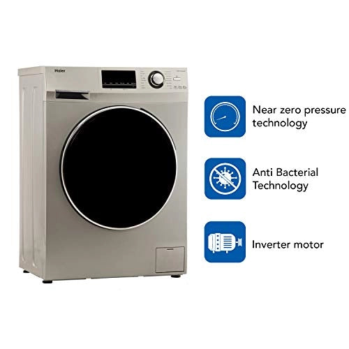 Haier 6.5 Kg Inverter Fully-Automatic Front Loading Washing Machine (HW65-IM10636TNZP, Titanium Grey)