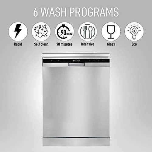 Faber 12 Place Settings Free Standing Dishwasher (FFSD 6PR 12S Neo, Neo Inox)