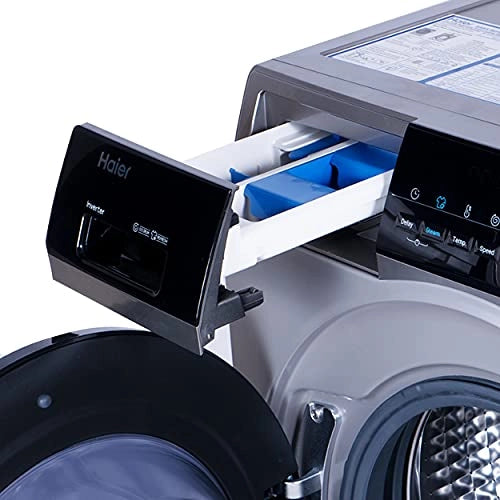 Haier 7 kg Inverter Motor Fully-Automatic Front Loading Washing Machine, Super Drum 1200 RPM (HW70-IM12929CS3, Heater)