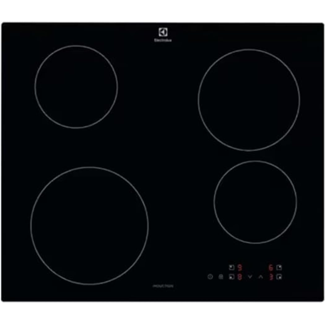 Electrolux Series 300 Induction Hob 4 Burners Built-in, EIB60424CK, SliderTouch Controls, 60 cm, 590 x 520 mm, Black