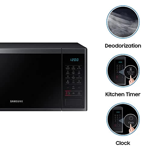 Samsung 23 L Solo Microwave Oven (MS23J5133AG/TL, Healthy Cook, Black)