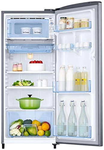 Samsung 192 L 3 Star Direct Cool Inverter Single Door Refrigerator (RR20T2Y2YS8/NL, Elegant Inox)