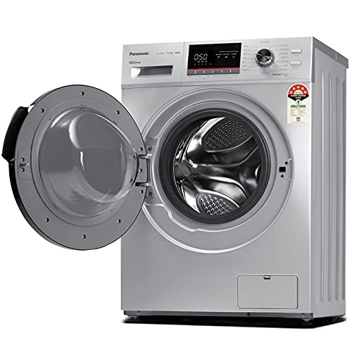 Panasonic 7 kg 5 Star Inverter Fully Automatic Front Loading Washing Machine (NA-147MF1L01, Silver)