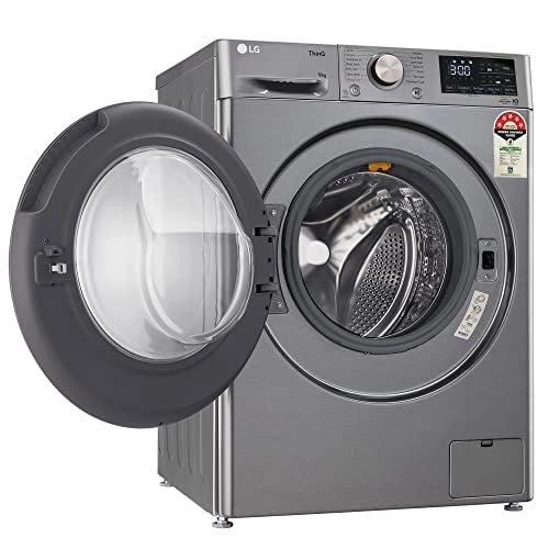 LG 10 Kg 5 Star Inverter Wi-Fi Fully-Automatic Front Loading Washing Machine with heater (FHP1410Z7P, Platinum Silver)