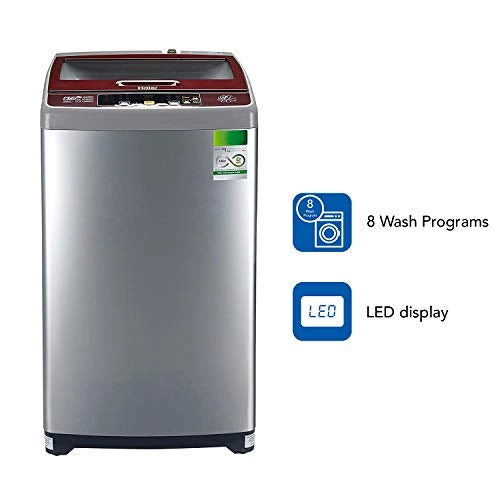 Haier 6.5 kg Fully-Automatic Top Loading Washing Machine (HWM65-707NZP, Silver Grey)