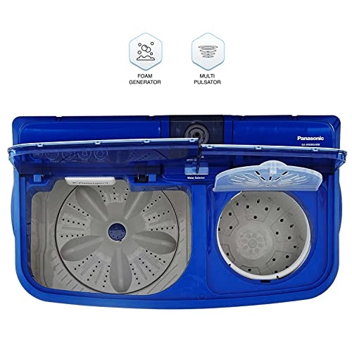 Panasonic 8.0 Kg Semi-Automatic Top Loading Washing Machine (NA-W80B5ARB, Blue)