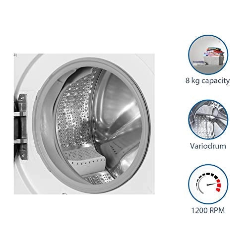 Bosch 8 Kg Inverter Fully-Automatic Front Loading Washing Machine (WAJ24267IN, White)