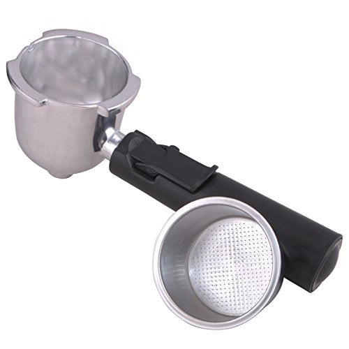 Morphy Richards New Europa portafilter with metal filter basket beside it