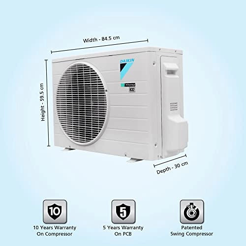 Daikin 1.5 Ton 4 Star Patented Streamer Discharge, Triple Display, Dew Clean Technology, Inverter Split AC (Copper, PM 2.5, 2022, FTKN50U, White)