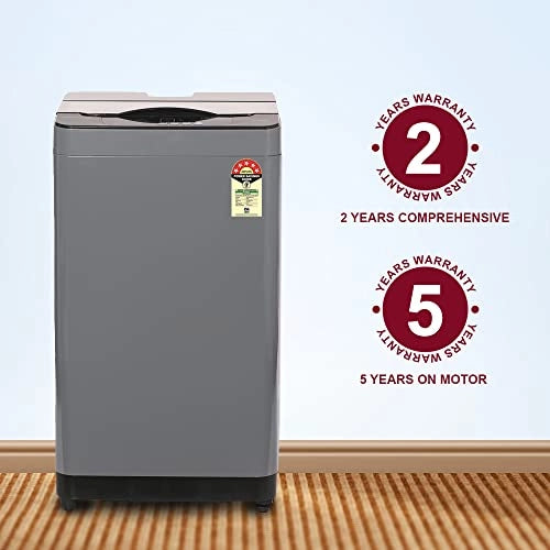 ONIDA 7.5 kg 5 Star Fully Automatic Top Load Washing Machine (T75CMDG, Dark Grey, Hexa Crystal Drum)