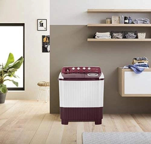 Voltas Beko 7 Kg Semi-Automatic Top Loading Washing Machine (WTT70ALIM, Burgundy Qpaque)