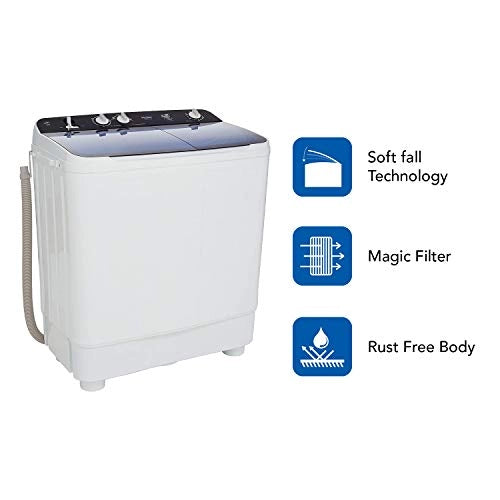 Haier 9 Kg Semi-Automatic Top Loading Washing Machine (HTW90-1159, Blue)