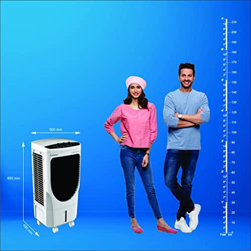 Crompton Cool Breeze DAC Desert Air Cooler- 40L; with Honeycomb pads; White & Black, ACGC-CBDAC40