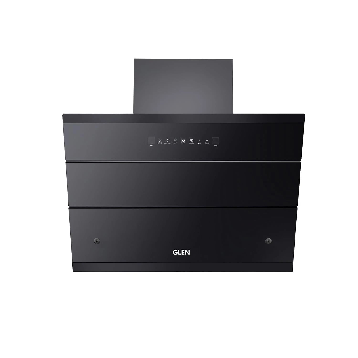 Glen 75 cm 1500 m³/hr Filterless Thermal Autoclean Kitchen Chimney, Slant |(Hood ZOLA HSR 75, Heat Sensor| Aeration technology|Auto On/Off| Touch & Gesture Control,Black)
