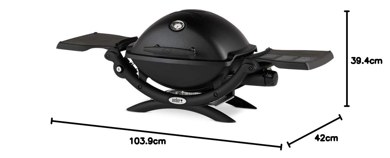 Weber Q Gas Grill Q 1200 Black BBQ Stove Grill 4-6 People