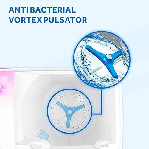 Haier 8 Kg Semi-Automatic Top Loading Washing Machine with Magic Filter, Buzzer(HTW80-1159, Pink)
