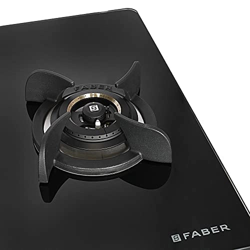 Faber Hob/Hobtop 3 Brass Burner Electric Auto Ignition, Glass Top (HOB ULTIMA PLUS HT783 CRS BR CI AI ) - Black
