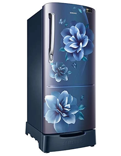 Samsung 192 L 3 Star inverter Direct Cool Single Door Refrigerator (RR20A282YCU/NL, Camellia Blue, Base stand drawer)