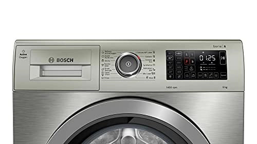 Bosch Active Oxygen 9KG 1400 RPM Inverter Fully Automatic Front Loading Washing Machine With Heater (WAU28Q9SIN,Silver)