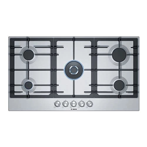 Bosch Serie | 6 Gas hob 90 cm, Stainless Steel 5 Burner (Built in) Gas Hob PCQ9B5O90I