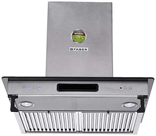 Faber 60 cm 1000 m3/hr Straight Glass Kitchen Chimney (HOOD 3N1 AEROSTATION GLAMOUR FT AS LTW60, 2 BFs, Antique Silver)