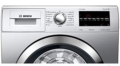 Bosch 7.5 kg Fully Automatic Front Loading Washing Machine (WAJ2846IIN, Silver, Inbuilt Heater)
