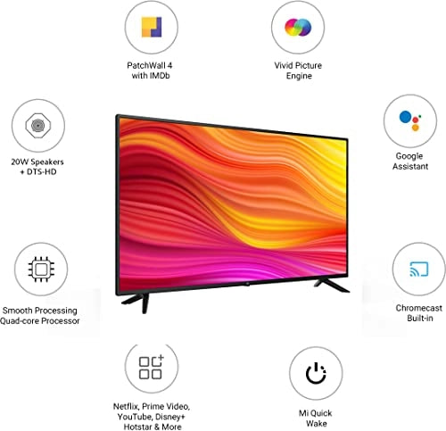Mi 108 செமீ (43 இன்ச்) முழு HD ஆண்ட்ராய்டு LED டிவி 4C (கருப்பு)