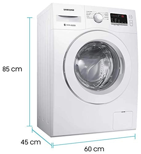 Samsung 6.5 Kg Inverter 5 star Fully-Automatic Front Loading Washing Machine (WW66R20GLMW/TL, White, Hygiene steam)