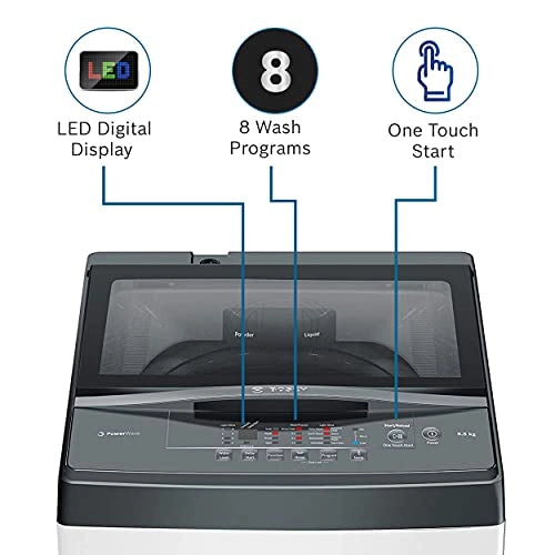 Bosch 6.5 kg 5 Star Top Loading Washing Machine White WOE654W1IN