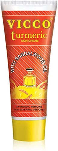 Vicco Turmeric Ayurvedic Skin Cream, With Sandalwood Oil, 15gm*4qty