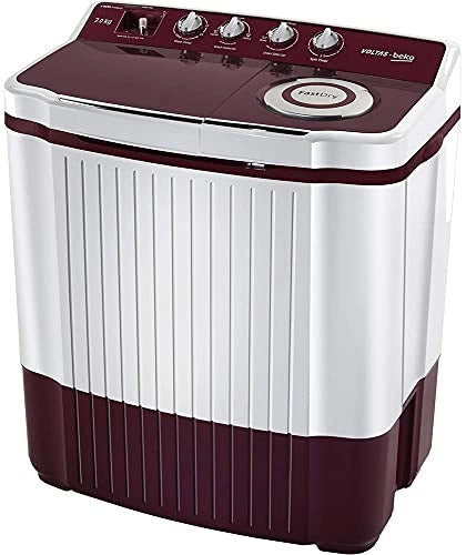 Voltas Beko 7Kg Semi Automatic Top Loading Washing Machine (WTT70DLIM,Burgundy)