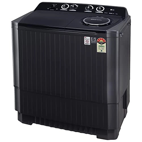 LG 11 கிலோ 5 ஸ்டார் செமி-ஆட்டோமேட்டிக் டாப் லோடிங் வாஷிங் மெஷின் (P1155SKAZ, மிடில் பிளாக், ரோலர் ஜெட் பல்சேட்டர்), பெரியது