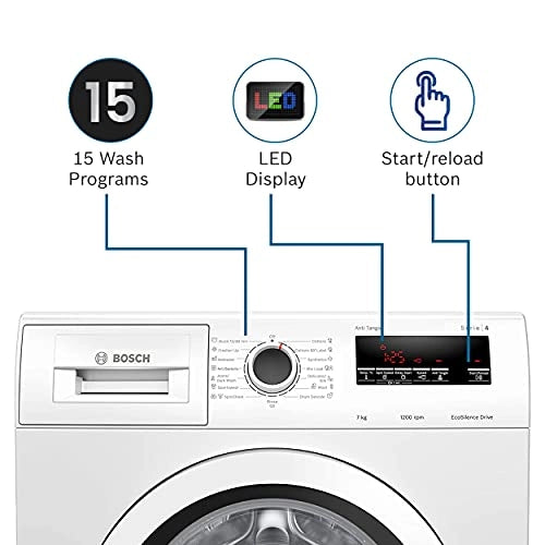 Bosch 7 kg 5 Star 1200RPM INVERTER TOUCH CONTROL Fully Automatic Front Load with Heater White(WAJ2416EIN)