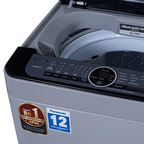 Panasonic 7 Kg 5 Star Fully Automatic Top Load Washing Machine (Built-In Heater, NA-F70CH1MRB, Middle Free Silver)
