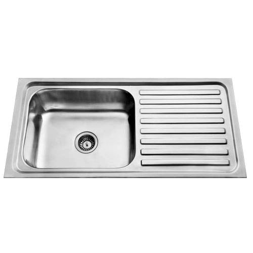 Jayna SBSD 09 C premium Kitchen Sink with Drain Board (18 x 16 x 7 inch,Glossy)
