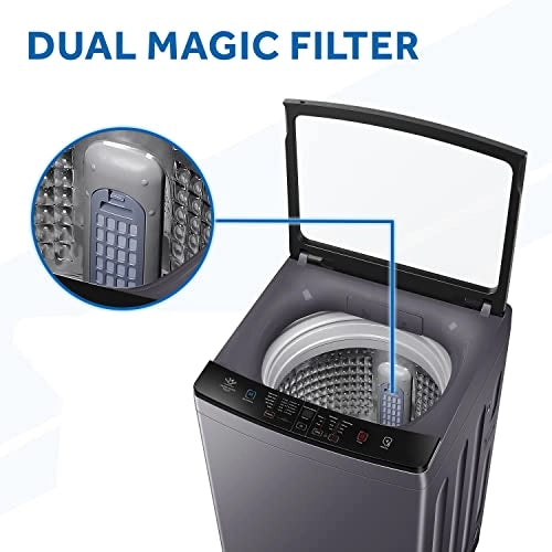 Haier 8 Kg 5 Star Rating Fully Automatic Top Load Washing Machine (HWM80-H826S6, Black)