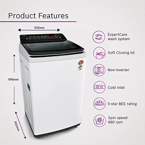 Bosch 7 Kg 5 Star Fully Automatic Top Load Washing MachineWOE701W0IN (White)