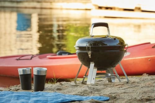 Napoleon 14 - INCH Portable Charcoal Grill - Black, (NK14K-LEG)