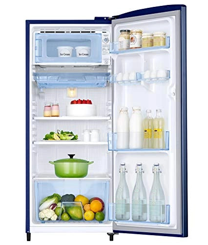 Samsung 192 L 3 Star inverter Direct Cool Single Door Refrigerator (RR20A272YCU/NL, Camellia Blue)