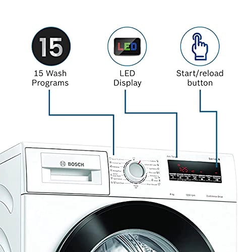 Bosch 8 kg 5 Star INVERTER TOUCH CONTROL Fully Automatic Front Load with Heater White (WAJ24261IN)