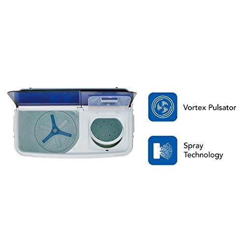 Haier 9 Kg Semi-Automatic Top Loading Washing Machine (HTW90-1159, Blue)