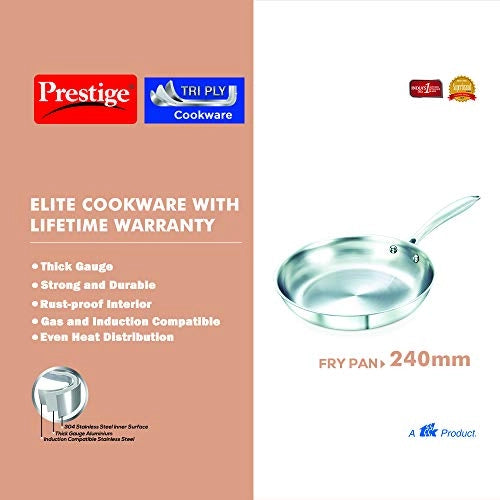 Prestige Tri Ply Fry Pan 240 mm Dia