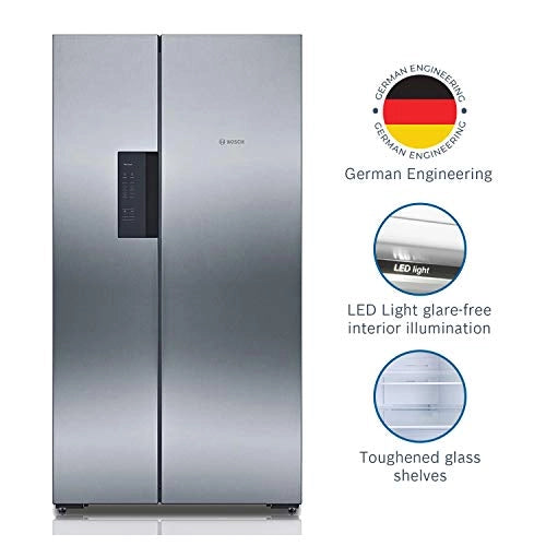 Bosch 661 L Frost Free Side-by-Side Refrigerator(KAN92VI35I, Stainless Steel, Inverter Compressor)