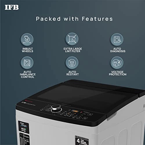 IFB 8 KG Fully-Automatic Top Load Washing Machine (TL-SDSS 8.0KG AQUA,Silver)