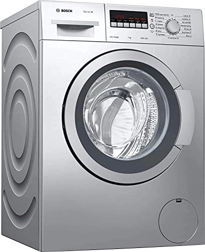 Bosch 7 kg Fully-Automatic Front Loading Washing Machine (WAJ2446SIN, Silver, Inbuilt Heater)
