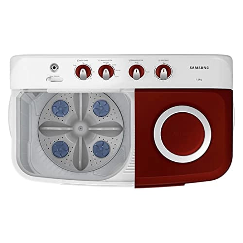 Samsung 7.5 Top Load Washing Machine (WT75M3000RR/TL_ Light Gray with Red Base)