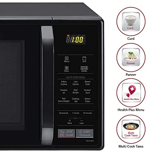 LG 21 L Convection Microwave Oven (MC2146BV, Black)
