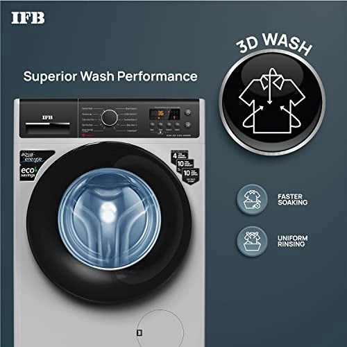 IFB 6.5 Kg 5 Star Front Load Washing Machine 2X Power Dual Steam (ELENA ZSS 6510, Silver & Black, Hard Water Wash)